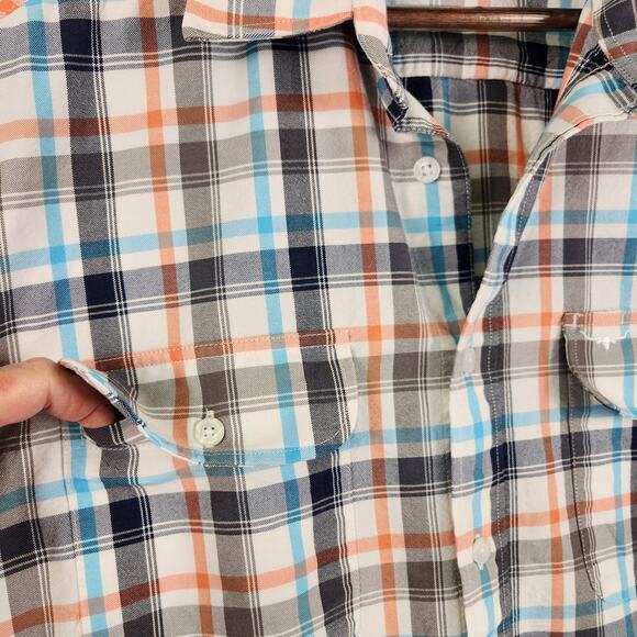 R.M. Williams Button-Down Shirt Men’s SZ XL Multicolor Plaid Short Sleeve Cotton - Picture 6 of 16